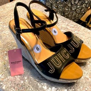 NWT Juicy Couture Gold Studded Espadrilles, Sz 9